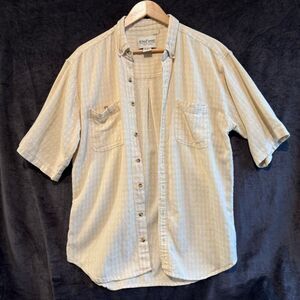 Textured Ringo Shirt Men’s L Cream Yellow Earthy Retro Fit